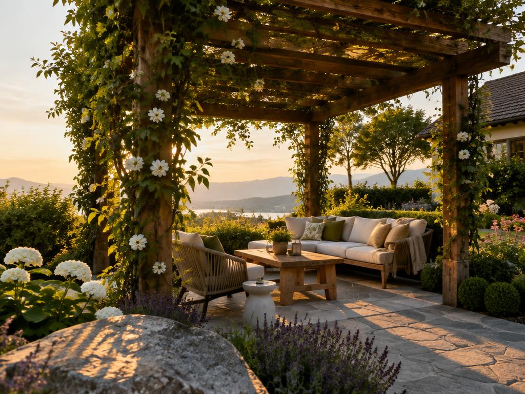 Sitzplatz mit Pergola